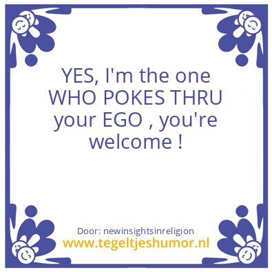 Tegeltje: ego
