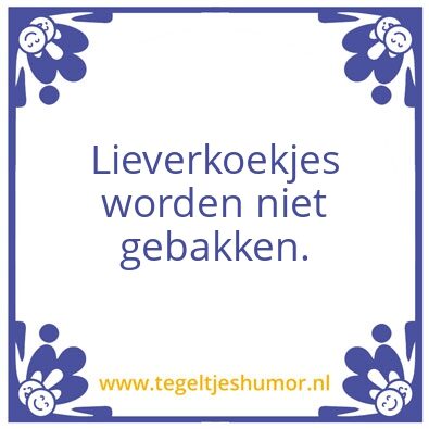 Tegeltje: Lieverkoekjes