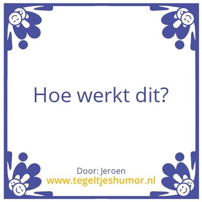 Tegeltje: Jeroen