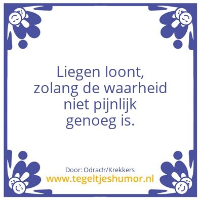 Tegeltje: Liegen