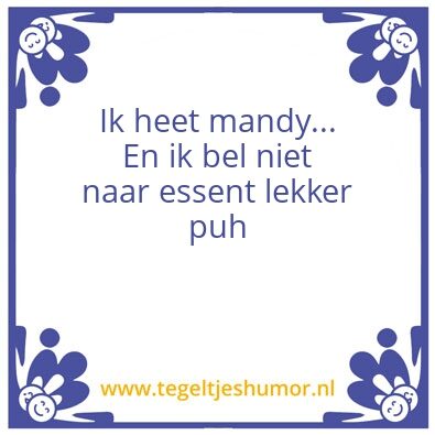 Tegeltje: Mandy