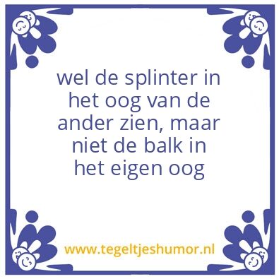 Tegeltje: Dikke balk