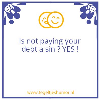 Tegeltje: sin
