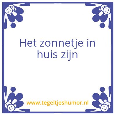 Tegeltje: Zonnetje