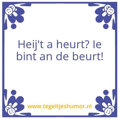 Tegeltje: Twents