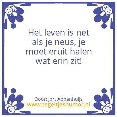 Tegeltje: Neus