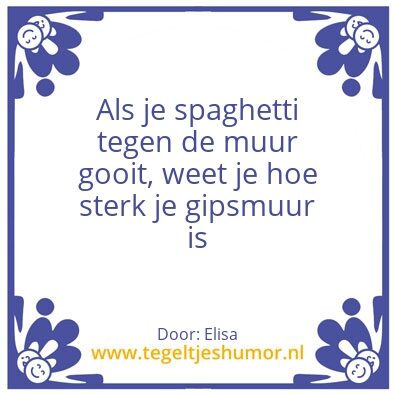 Tegeltje: Spaghetti