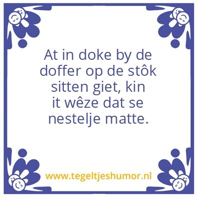 Tegeltje: nesteldrang