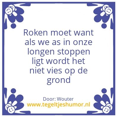 Tegeltje: Roken
