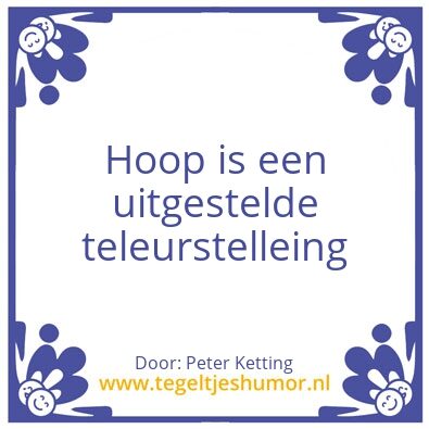 Tegeltje: Hoop