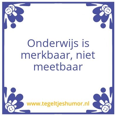 Tegeltje: Superleraar