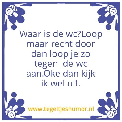 Tegeltje: Wc