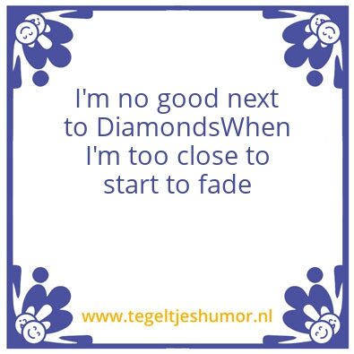 Tegeltje: Diamonds