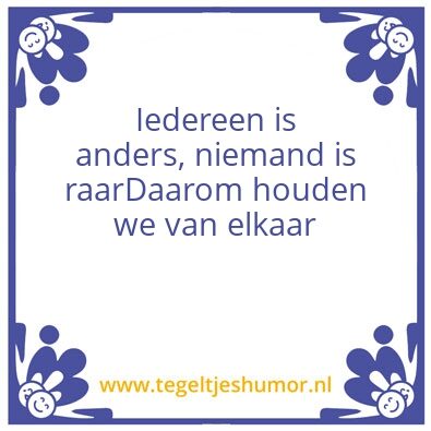 Tegeltje: Iedereen