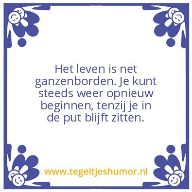 Tegeltje: Ganzeborden