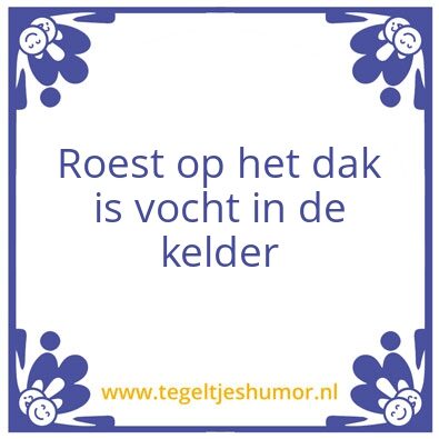 Tegeltje: Roest