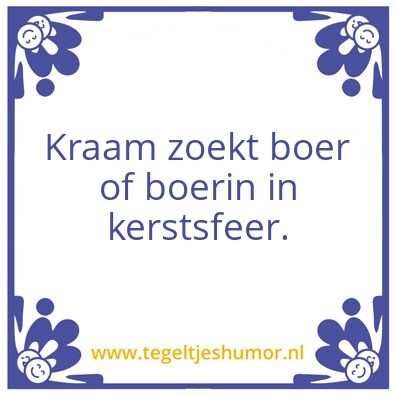 Tegeltje: Boeren kerstmarkt