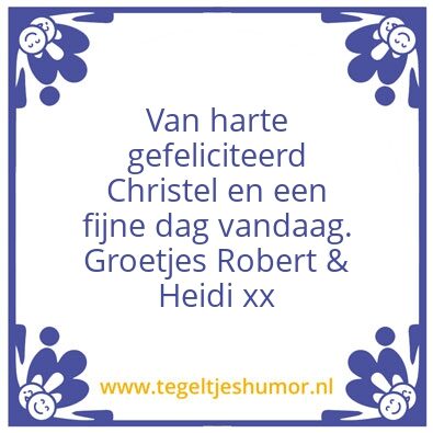 Tegeltje: Christel