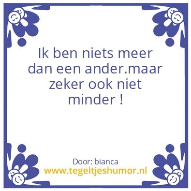 Tegeltje: waarheid