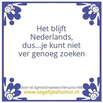 Tegeltje: Nederlands