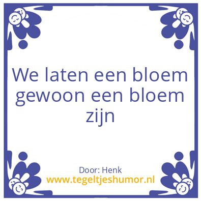 Tegeltje: Tegel