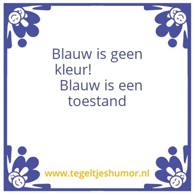 Tegeltje: BLAUW
