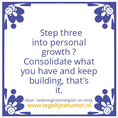 Tegeltje: Step three into personal …