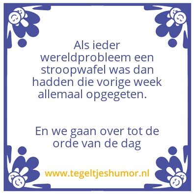 Tegeltje: wereldproblemen