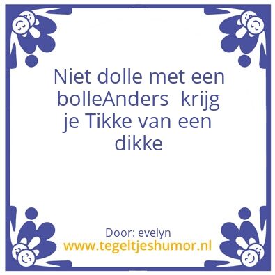 Tegeltje: maatje meer