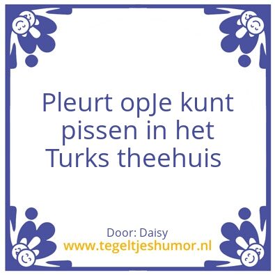 Tegeltje: Turks theehuis