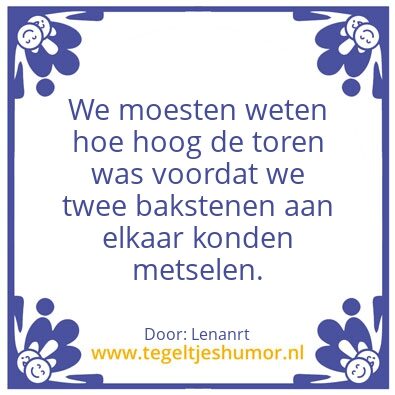 Tegeltje: De lat
