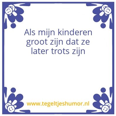 Tegeltje: Mijn kinderen