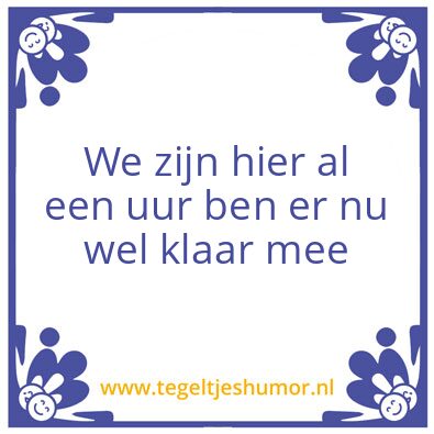 Tegeltje: Uur