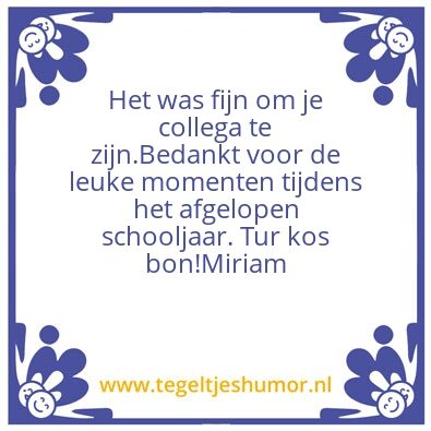 Tegeltje: Byeee