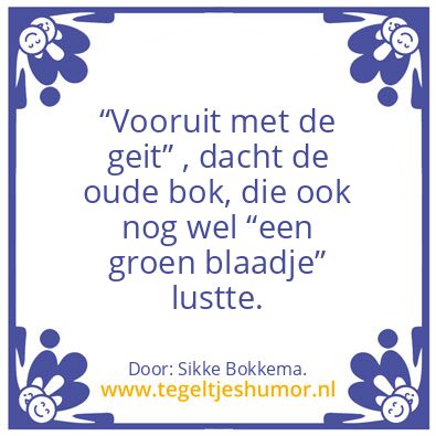 Tegeltje: Vooruit …