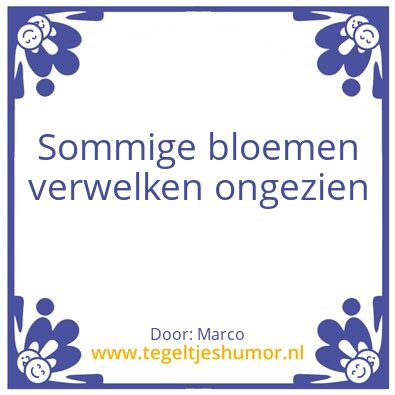 Tegeltje: Bloemen