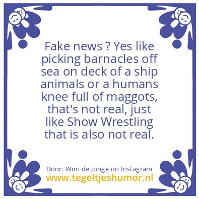 Tegeltje: Fake News..