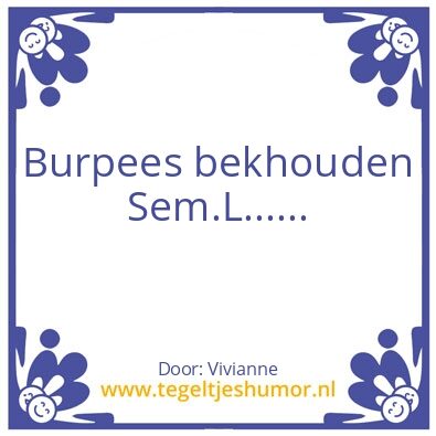 Tegeltje: Burpeechallenge