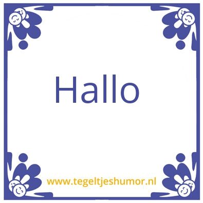 Tegeltje: Onze coach