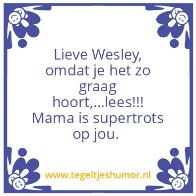 Tegeltje: Trots