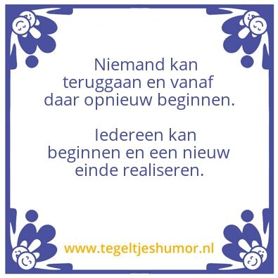 Tegeltje: Opnieuw