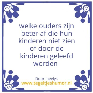 Tegeltje: ouders