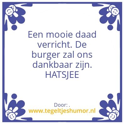 Tegeltje: .