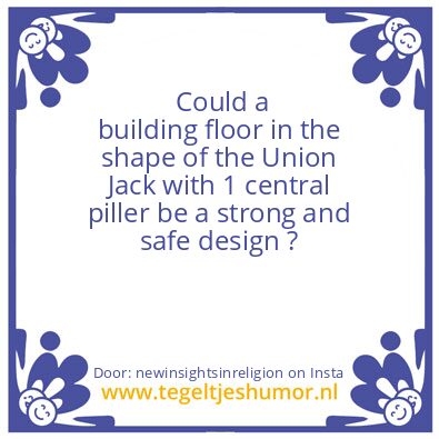 Tegeltje: Union Jack shape floor panel