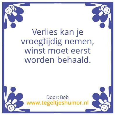 Tegeltje: Winst en Verlies