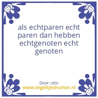 Tegeltje: echtparen