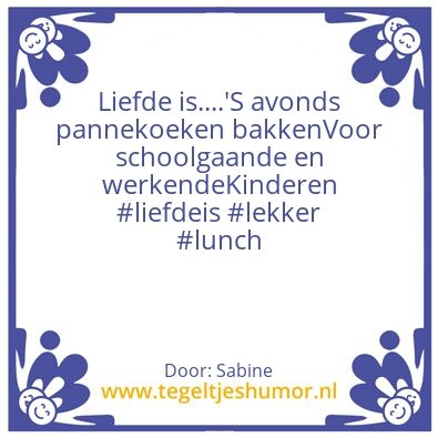 Tegeltje: Liefde is