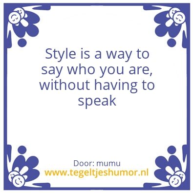 Tegeltje: inspiratie