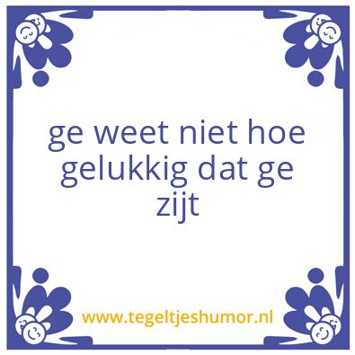 Tegeltje: gelukkig