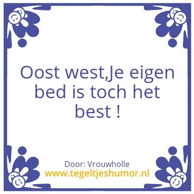 Tegeltje: Thuis